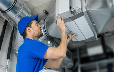 man in uniform services ducts